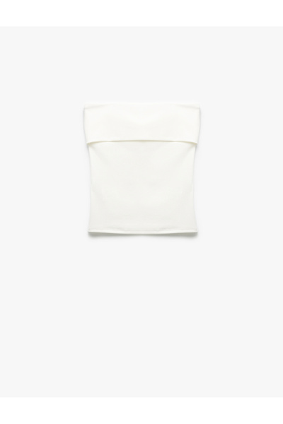 Koton Κρεπ μπλούζα με στράπλες με λεπτή εφαρμογή