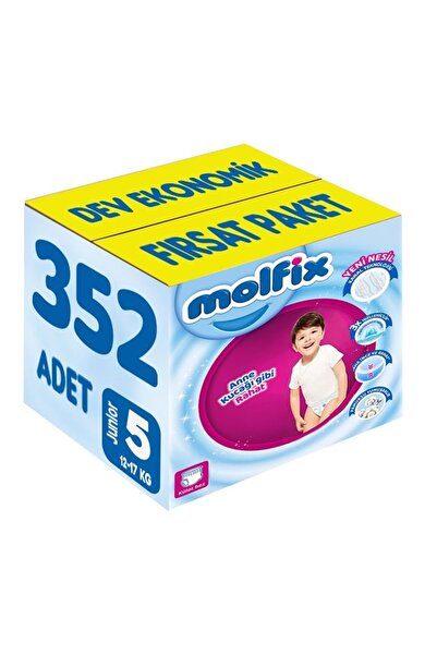 Molfix Külot Bebek Bezi Beden:5 (12-17KG) Junior 352 Adet Dev Ekonomik Fırsat Pk
