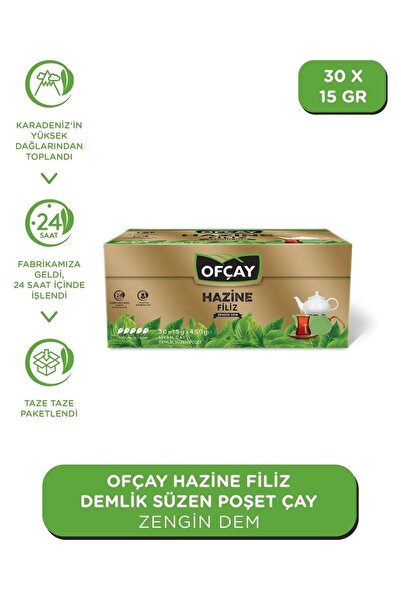 Ofçay Hazine Zengindem Demlik Poşet Çay 60 Adet*15gr (2PK*30) Veya 120 Adet*8 gr (4PK*30)