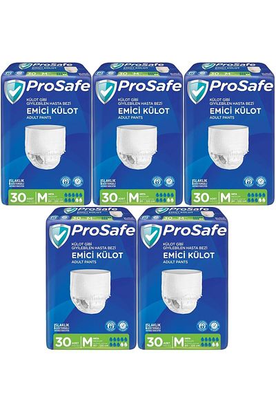 PROSAFE Medium-Medium Absorbent Panty Diapers - 150 Pieces (5Pk*30)