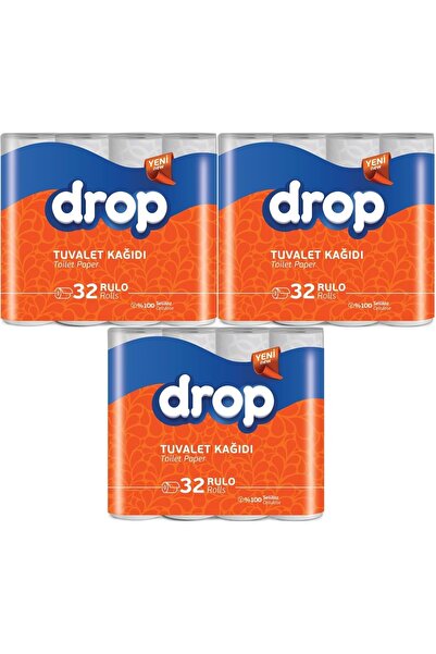 Drop Tuvalet Kağıdı Çift Katlı 96 Lı Paket (3PK*32)