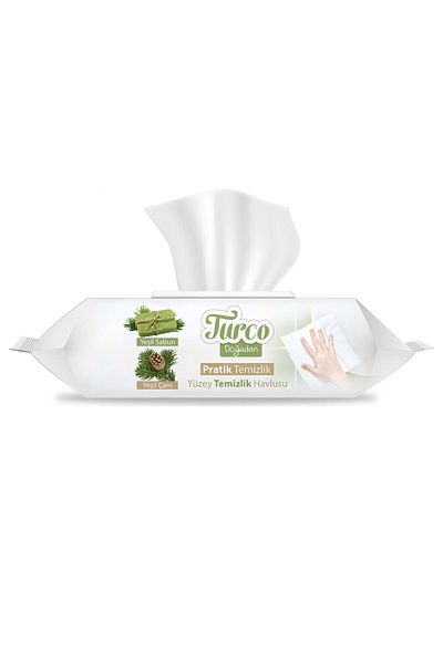 Baby Turco Turco Doğadan Practical Surface Cleaning Towel 100 Sheets Green Soap/Green Pine (Set of 9) 900 Sheets