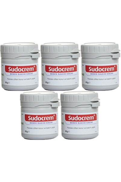 Sudocrem كريم طفح الحفاضات 60 جرام - العناية بالبشرة للأطفال (مجموعة من 5)