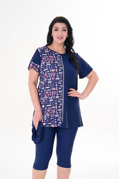 Emayo Ni̇lsu Large Size Swimsuit