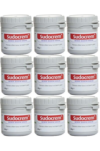 Sudocrem العناية بالطفل - كريم لعلاج طفح الحفاضات 60 جرام (مجموعة من 9 قطع)