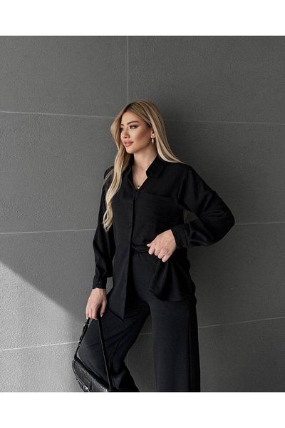 Brantu Women's Shirt, Blouse and Trousers Triple Linen Suit