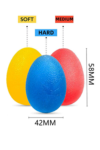 Bunyon Yumurta Top El - Egzersiz Topu -  El Fizik Terapi Topu -  El Parmak Kası Bilek Çalıştırıcı Fitness