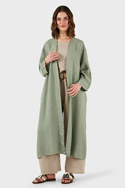 Via Dante Оверсайз з мереживною спинкою, довгий льоняний кімоно КІМОНО 7183544