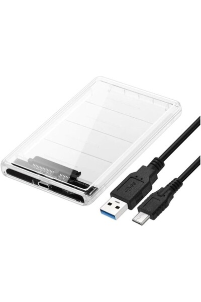 Ancheyn 2.5 Sata Type C Usb 3.1 Usb 3.0 صندوق القرص الصلب الخارجي الشفاف Ssd ...
