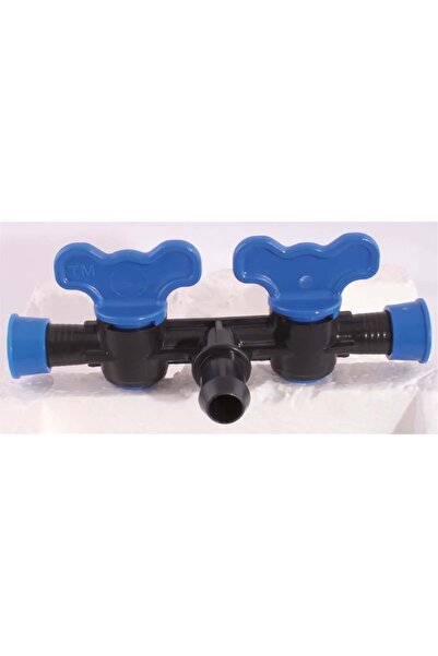 Gp Plastik Damla Sulama Plastik Küresel Çiftli Mini Vana Yüzüklü (16x½"x16 mm...