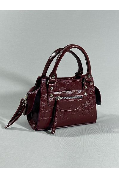 RumyaCollection Women's Mini Royal Burgundy Hand and Shoulder Bag