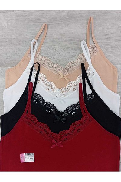 COMFORT SECRET Дантелена долна тениска от ликра от 4 комплекта