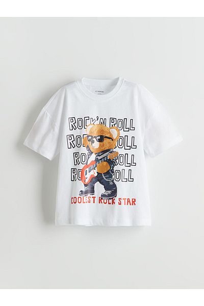 LC Waikiki Lcw Printed Boys' T-Shirt and Shorts 2-Piece