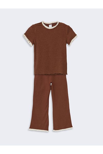 LC Waikiki Girls blouse and leggings pants 2pcs