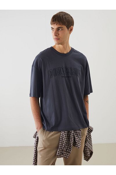 LC Waikiki New Season Crew Neck Printed Combed Cotton Men's T-Shirt - S5Ny24Z8