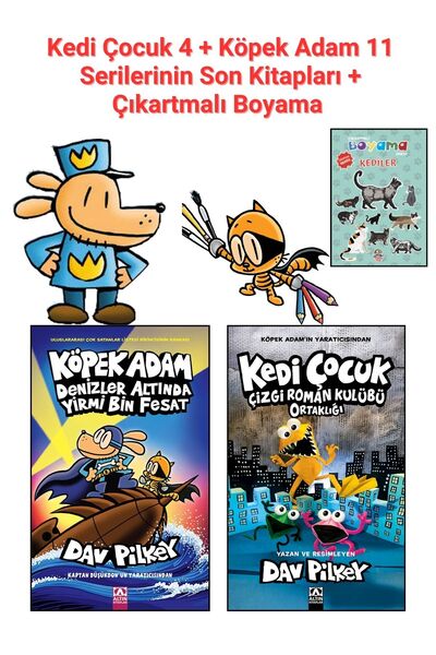Yağmur Çocuk Köpek Adam 11 ve Kedi Çocuk 4 - Serilerinin Son Kitapları + Çıka...