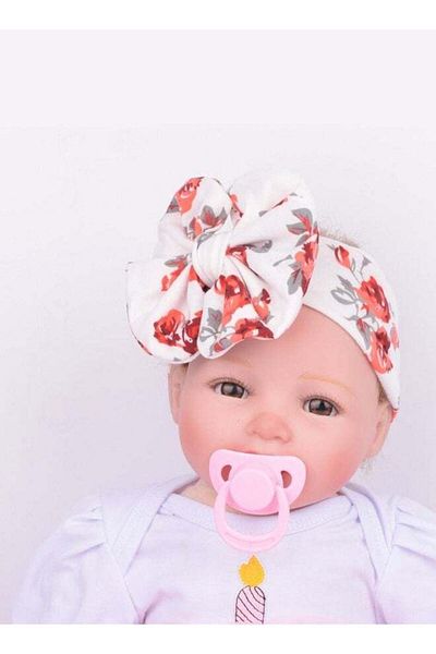 Generic Flower Printed Bow Headband For Baby Girl - Style02
