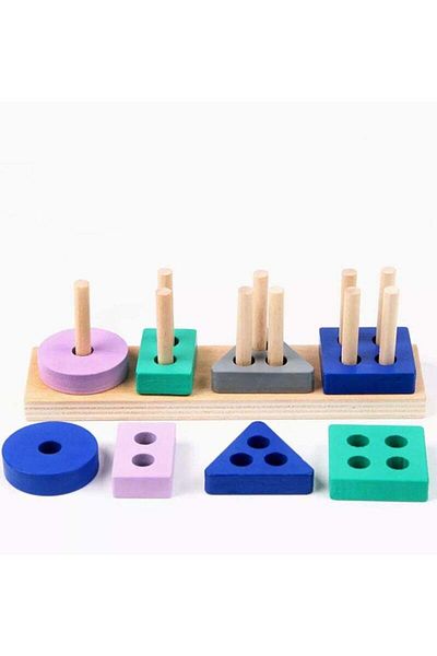Generic Mini Wooden Building Blocks Toy