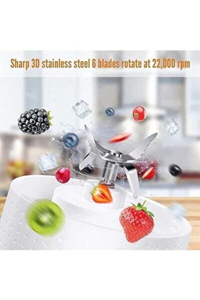 HALAMODO Portable Multi-Design USB Rechargeable Electric Juice Blender and Smoothie Maker and Electric Mixer