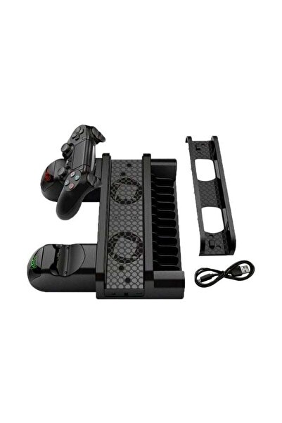 Generic Multifunction Vertical Cooler With Wired Charging Dock For PS4/PS4 Slim/PS4 Pro