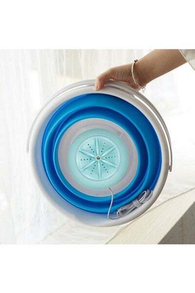 HALAMODO Folding Tub Washing Machine Home Portable Mini Turbine Washing Machine Underwear Cleaning USB Powere