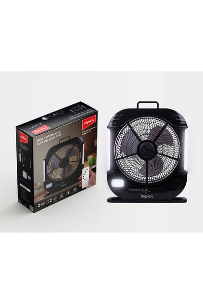 İMPEX IMPEX 12" RECHARGEABLE FAN (BREEZE D7)