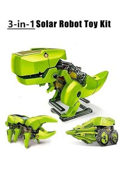 HALAMODO 3 in 1 Solar Robot Kit, Robot Dinosaur Toys, for Kids Ages 8 to 12, Robot Toys, Multifunctional Buil