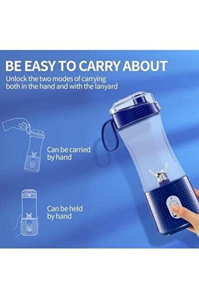 HALAMODO Portable Multi-Design USB Rechargeable Electric Juice Blender and Smoothie Maker and Electric Mixer