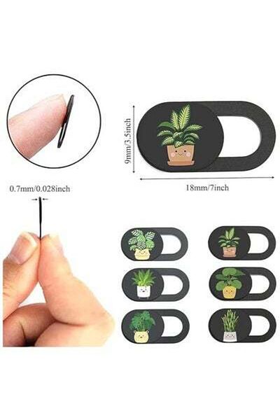 HALAMODO 6PCS Webcam Cover, Ultra Thin Camera Cover Slide, 7mm thick netblock, Cute Privacy Protection, with