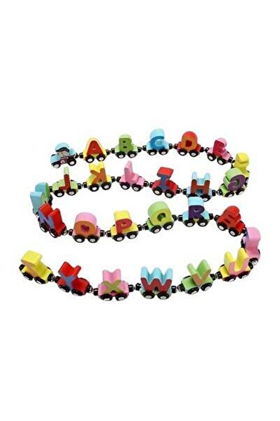 HALAMODO قطار خشبي قابل للسحب، ألعاب تعليمية بأحرف أبجدية بنمط مركبة، قطار خش...