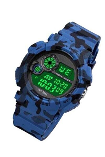 HALAMODO Men's 1718 Army Shock Fitness Back light Speed Monitor Digital Watch