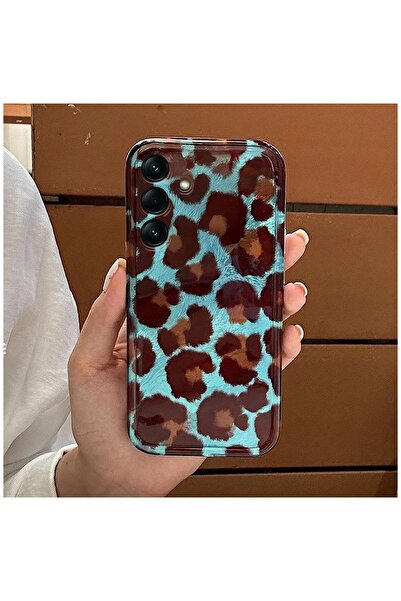 Zebana Samsung Galaxy A16 Uyumlu Kılıf Zebana Luxe Leopard Silikon Kılıf Kahv...