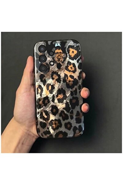 Zebana Samsung Galaxy A32 Uyumlu Kılıf Zebana Luxe Leopard Silikon Kılıf Siyah
