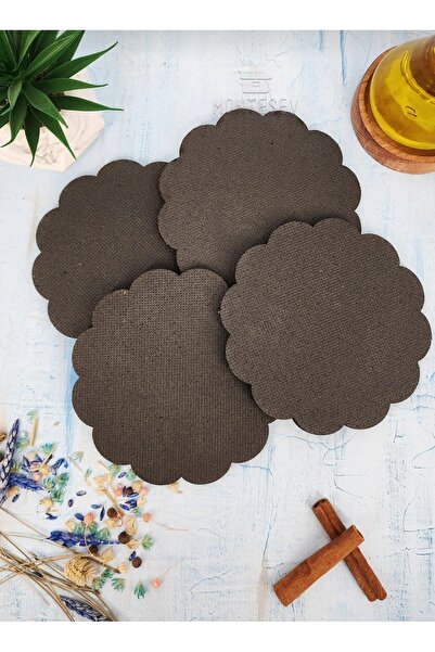 kitchen sense 4 Adet Ahşap Otantik Çini Desenli Renkli Nihale15cm