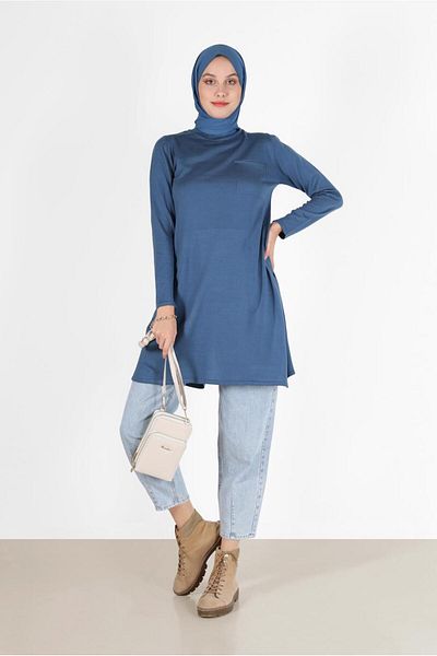 Alvina POCKET DETAIL BASIC KNITWEAR TUNIC 42045