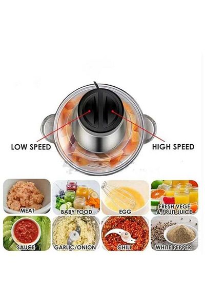 COOYA 3L Electric Meat Grinder300W,with 4 Sharp Blades and2 modes,Easy clean,for Meat Vegetables Fruits