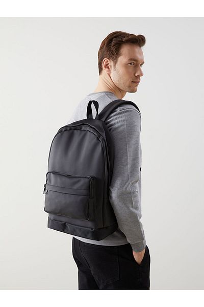 LC Waikiki Lcw Accessories Black Double Zipper Men's Backpack