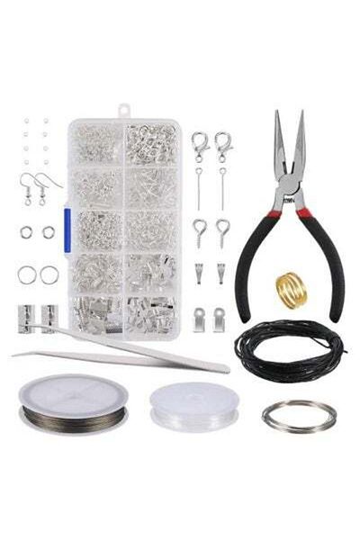 HALAMODO Jewellery Making Kit, Earring Making Kit Include Plier, Forming and Repair Tool Installation Kit, Tw