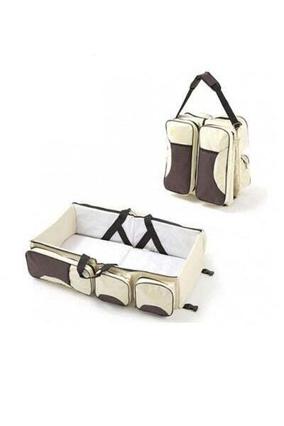HALAMODO Super Large Capacity Mummy Bag, Portable Folding Baby Crib Travel Bed, Multi-function Large Capacity