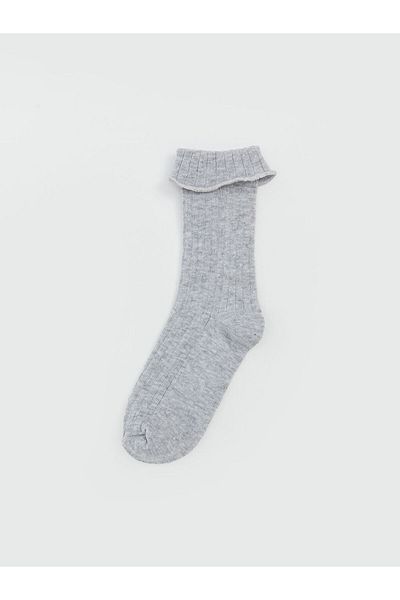 LC Waikiki Lcw Eco Gray Girls' Socket Socks