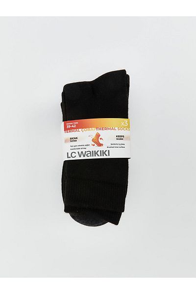 LC Waikiki Lcw Accessories Black Thermal Men's Socks 3-Piece