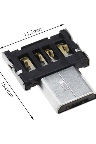 LEDONLİNE 3 adet Micro USB OTG Adaptör Yedek Micro USB 2.0 5 Pin Fiş Android Telefonlar ile uyumlu
