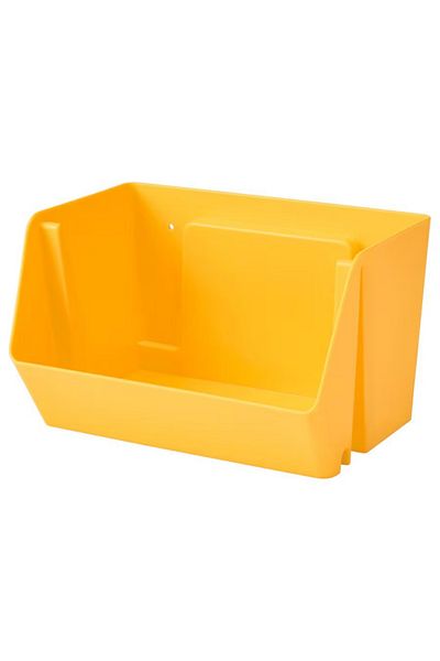 IKEA FODERTRÅG Desk/Wall Organiser, Bright Yellow, 25x18x15 cm – Stackable & Space-Saving