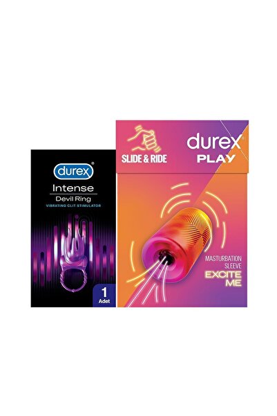 Durex Manuel Mastürbatör, Esnek ve Yumuşak + Intense Devil Ring Titreşimli Halka, Avantaj Paketi