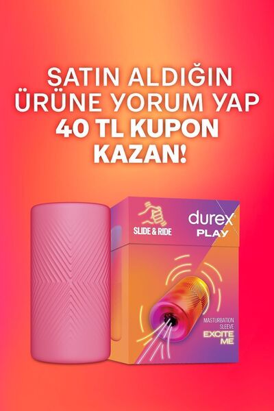 Durex Manuel Mastürbatör, Esnek ve Yumuşak + Durex Çilek Hazzı Kayganlaştırıcı Jel 50ml, Fırsat Paketi