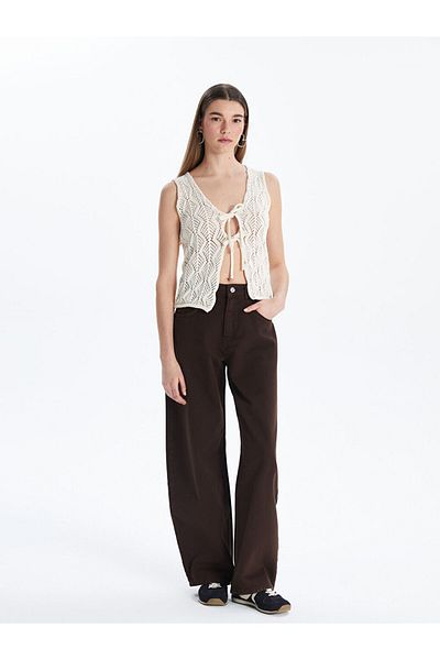 LC Waikiki Xside Brown Baggy Fit Women's Jean Trousers