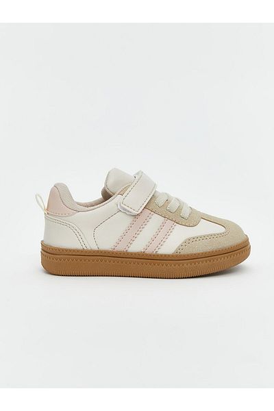 LC Waikiki Lcw Steps Baby Girl Sneakers with Beige Laces and Velcro