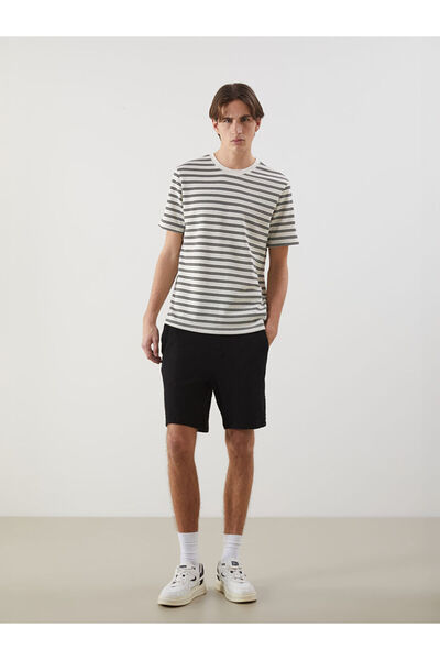 LC Waikiki Black Standard Fit Men's Bermuda Shorts