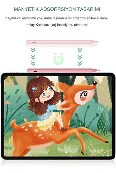 gökmer قلم آيباد اللوحي قلم آيباد 7/8/9/10/11 آيباد إير 3/4/5/6 آيباد برو 3/4/5/6 آيباد ميني متوافق مع اللون الوردي