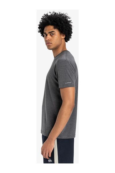 Quiksilver Quicksilver Coastal Run Men's Kalağı Trikot Black Heather T-Shirt